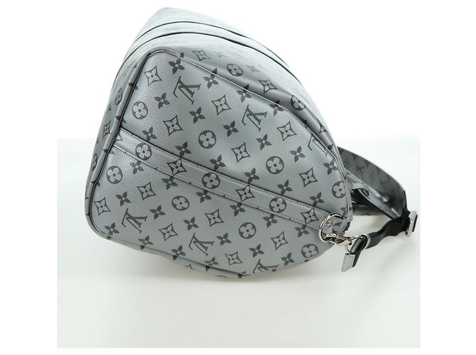 LOUIS VUITTON Borsa Keepall Bandoulière 50 Monogramma Argento M43848 Auth 171441SAM - vista 4