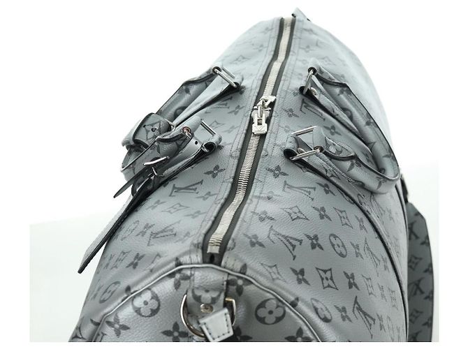 LOUIS VUITTON Borsa Keepall Bandoulière 50 Monogramma Argento M43848 Auth 171441SAM - vista 6