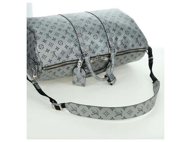 LOUIS VUITTON Borsa Keepall Bandoulière 50 Monogramma Argento M43848 Auth 171441SAM - vista 8