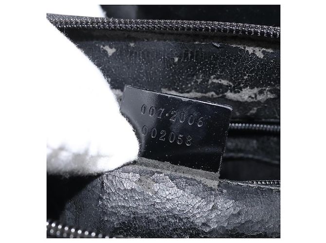 GUCCI Tote Bag aus lackiertem Leder Schwarz Silber Auth ep13611 - Ansicht 12
