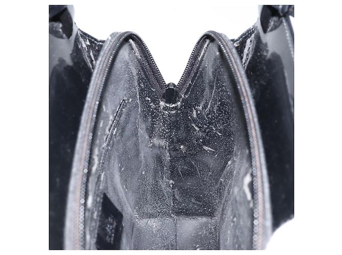 GUCCI Tote Bag aus lackiertem Leder Schwarz Silber Auth ep13611 - Ansicht 19