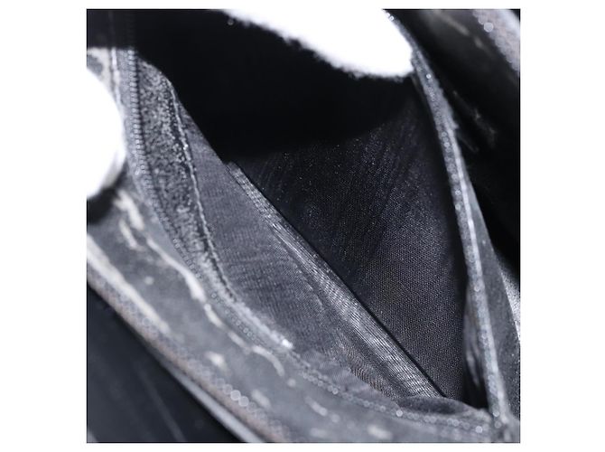 GUCCI Tote Bag aus lackiertem Leder Schwarz Silber Auth ep13611 - Ansicht 22