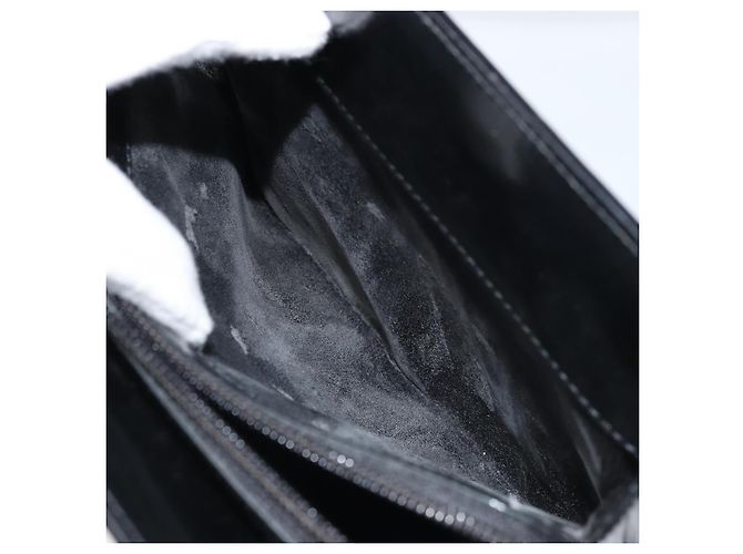 GUCCI Tote Bag aus lackiertem Leder Schwarz Silber Auth ep13611 - Ansicht 23
