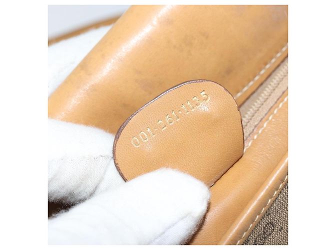 Gucci Bolso de Hombro Micro GG Supreme PVC Beige Oro Auth 173930 Dorado - vista 12
