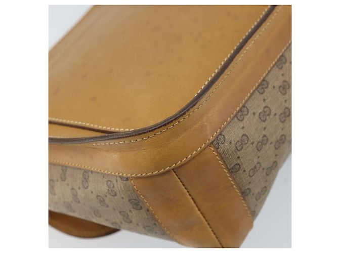 Gucci Bolso de Hombro Micro GG Supreme PVC Beige Oro Auth 173930 Dorado - vista 16