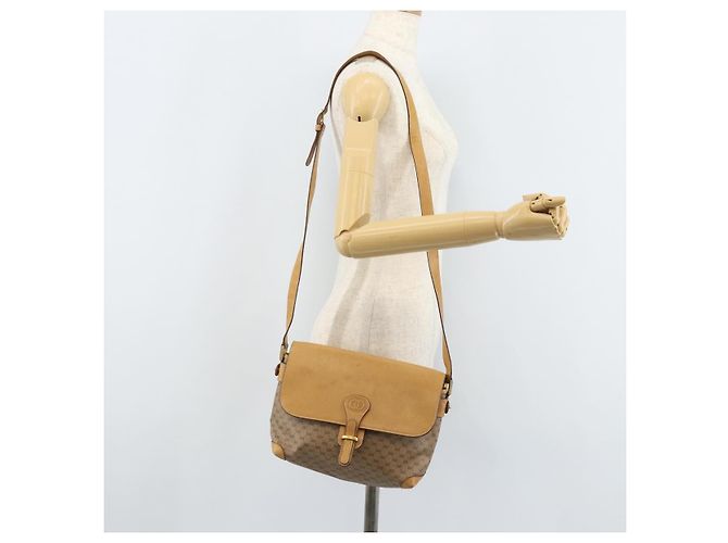 Gucci Bolso de Hombro Micro GG Supreme PVC Beige Oro Auth 173930 Dorado - vista 23