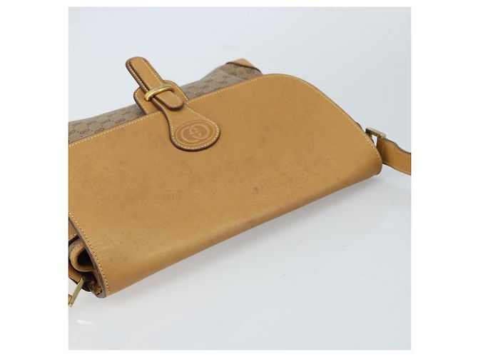 Gucci Bolso de Hombro Micro GG Supreme PVC Beige Oro Auth 173930 Dorado - vista 6