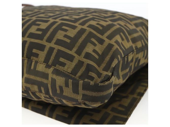 Borsa a Spalla in Tela Zucca FENDI Nera e Marrone Auth ka3016 Nero - vista 15