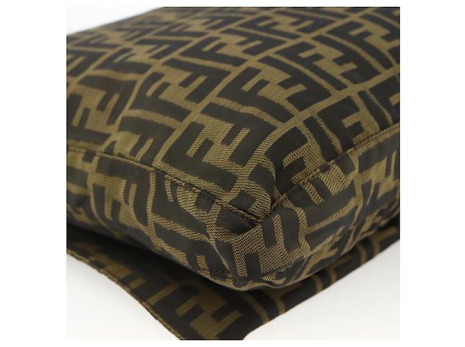 Borsa a Spalla in Tela Zucca FENDI Nera e Marrone Auth ka3016 Nero - vista 16