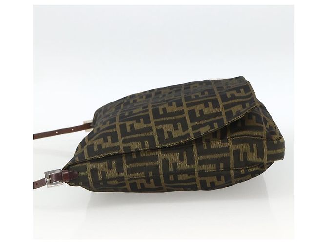 Borsa a Spalla in Tela Zucca FENDI Nera e Marrone Auth ka3016 Nero - vista 3