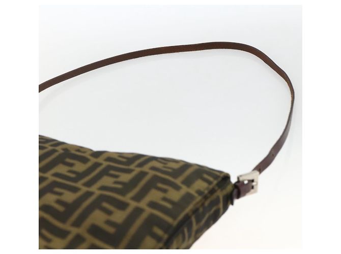 Borsa a Spalla in Tela Zucca FENDI Nera e Marrone Auth ka3016 Nero - vista 8