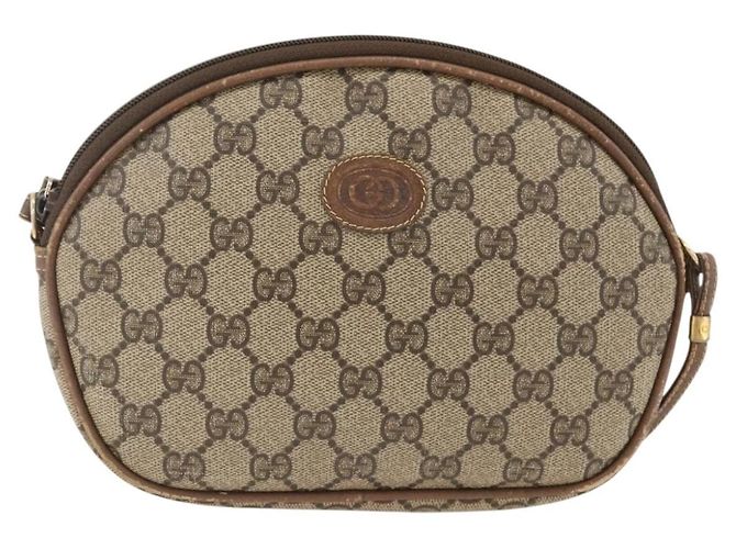 Gucci Borsa a Spalla GG Supreme PVC Beige Oro 007 983 1113 Auth BA11209 D'oro - vista 13