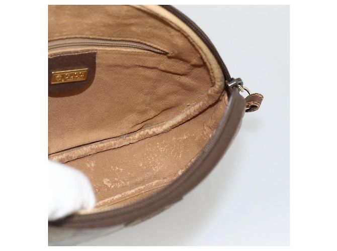 Gucci Borsa a Spalla GG Supreme PVC Beige Oro 007 983 1113 Auth BA11209 D'oro - vista 18