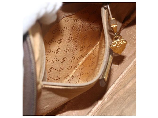 Gucci Borsa a Spalla GG Supreme PVC Beige Oro 007 983 1113 Auth BA11209 D'oro - vista 21