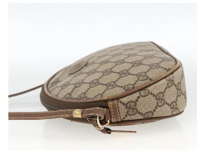 Gucci Borsa a Spalla GG Supreme PVC Beige Oro 007 983 1113 Auth BA11209 D'oro - vista 3