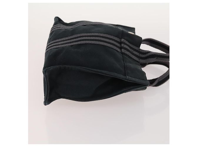 Hermès HERMES Borsa Fourre Tout in Tela 3 Pezzi Arancione Grigio Nero Auth fm5167 Marrone - vista 11