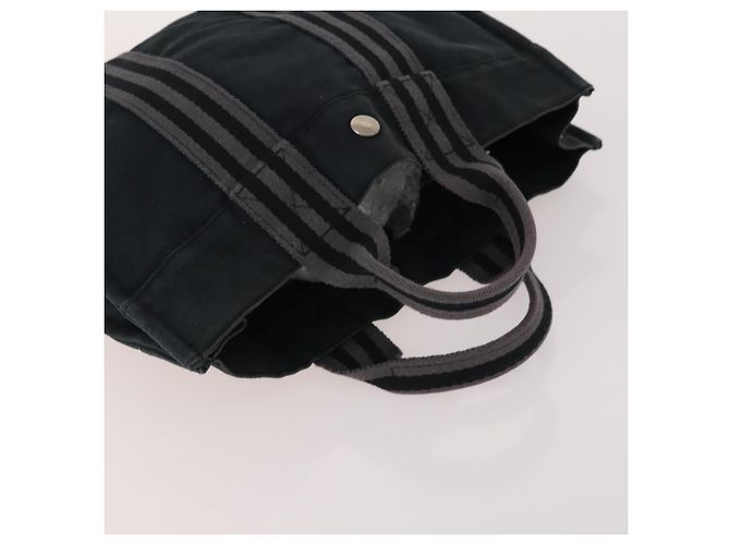 Hermès HERMES Borsa Fourre Tout in Tela 3 Pezzi Arancione Grigio Nero Auth fm5167 Marrone - vista 12