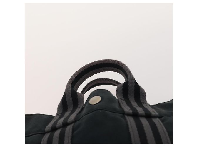 Hermès HERMES Borsa Fourre Tout in Tela 3 Pezzi Arancione Grigio Nero Auth fm5167 Marrone - vista 13
