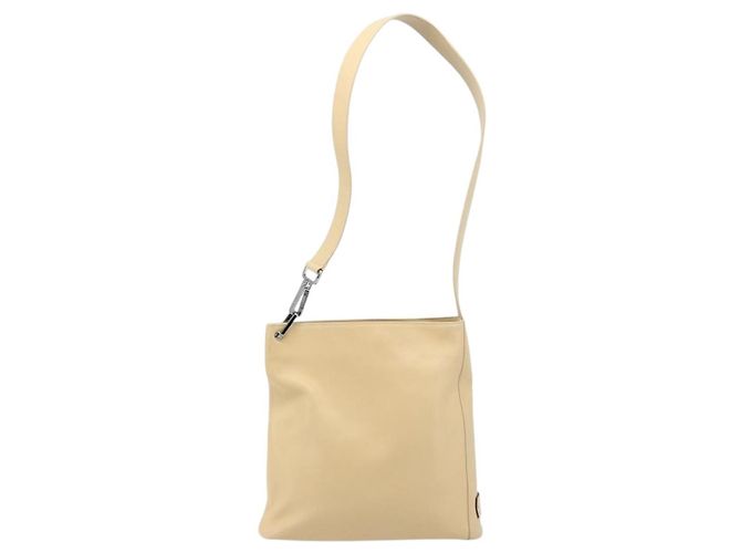 Borsa a Spalla in Pelle Beige Argento GUCCI 91761 Auth 173831 - vista 13