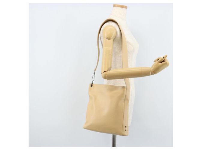 Borsa a Spalla in Pelle Beige Argento GUCCI 91761 Auth 173831 - vista 22