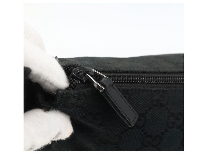 Borsa a Spalla GG Canvas Gucci Nera Argento 145856 Auth 173856 Nero - vista 10
