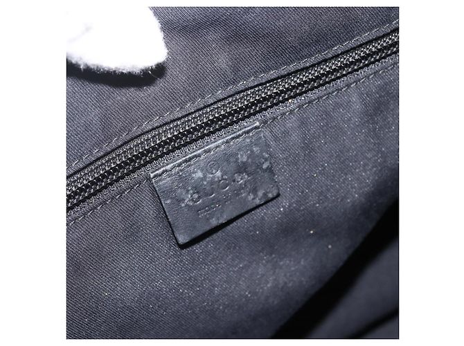 Borsa a Spalla GG Canvas Gucci Nera Argento 145856 Auth 173856 Nero - vista 17