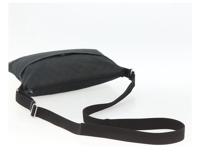 Borsa a Spalla GG Canvas Gucci Nera Argento 145856 Auth 173856 Nero - vista 7