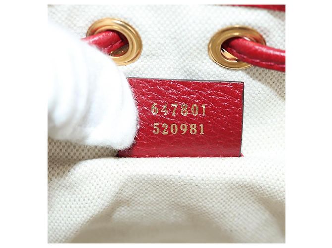 GUCCI GUCCI �~ Borsa Micro GG Supreme Doraemon PVC Beige Oro 647801 Auth LNZ389SM D'oro - vista 11