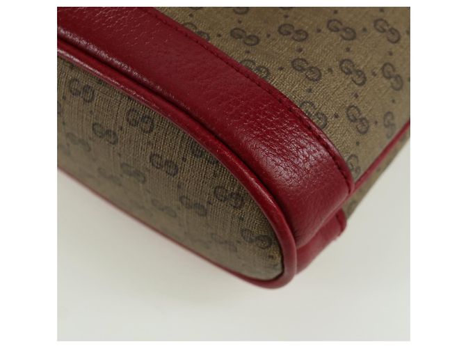 GUCCI GUCCI �~ Borsa Micro GG Supreme Doraemon PVC Beige Oro 647801 Auth LNZ389SM D'oro - vista 15