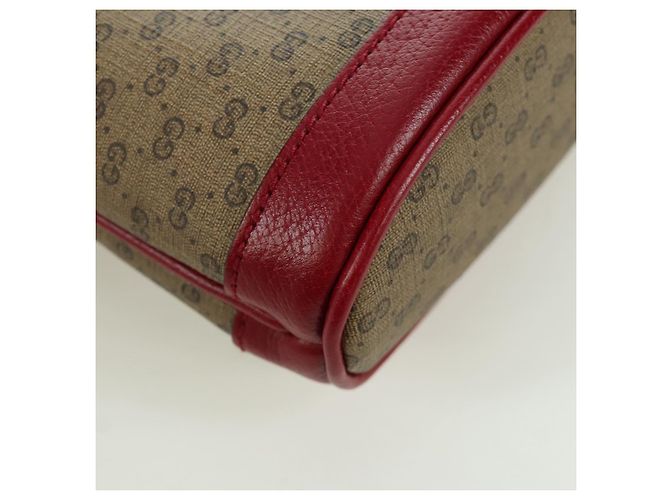 GUCCI GUCCI �~ Borsa Micro GG Supreme Doraemon PVC Beige Oro 647801 Auth LNZ389SM D'oro - vista 16