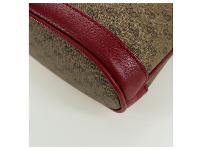 GUCCI GUCCI �~ Borsa Micro GG Supreme Doraemon PVC Beige Oro 647801 Auth LNZ389SM D'oro - vista 17