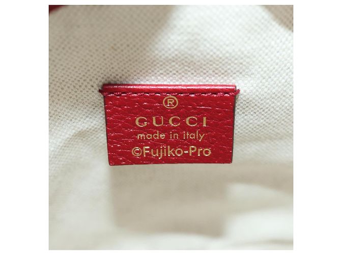 GUCCI GUCCI �~ Borsa Micro GG Supreme Doraemon PVC Beige Oro 647801 Auth LNZ389SM D'oro - vista 20