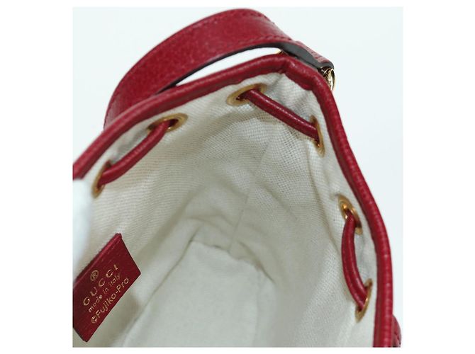 GUCCI GUCCI �~ Borsa Micro GG Supreme Doraemon PVC Beige Oro 647801 Auth LNZ389SM D'oro - vista 21