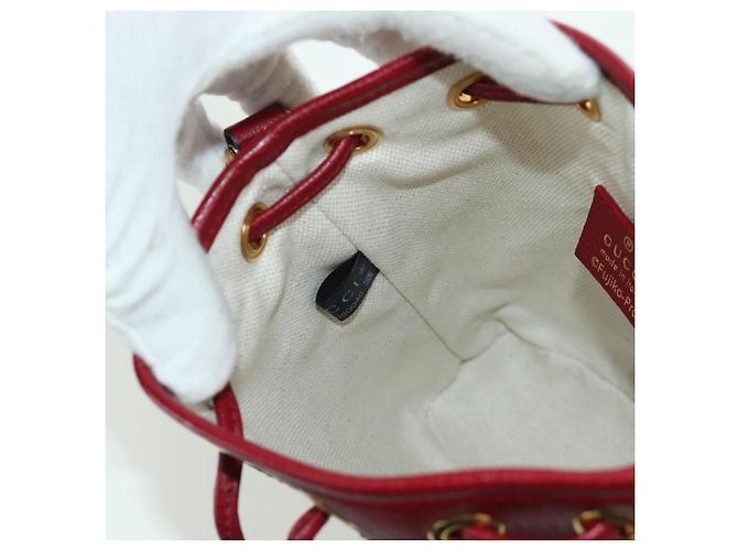 GUCCI GUCCI �~ Borsa Micro GG Supreme Doraemon PVC Beige Oro 647801 Auth LNZ389SM D'oro - vista 22
