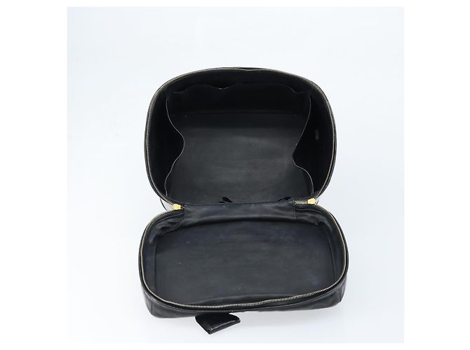 Vanity CHANEL Kosmetiktasche Lackleder Schwarz Gold CC Auth bs33674 Golden - Ansicht 18