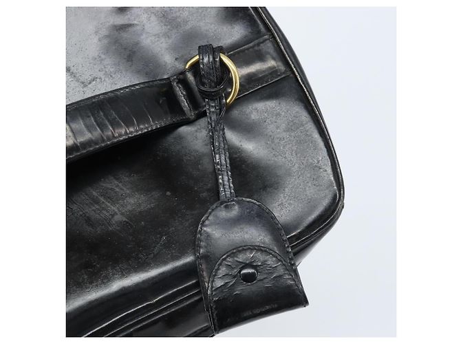 Vanity CHANEL Kosmetiktasche Lackleder Schwarz Gold CC Auth bs33674 Golden - Ansicht 9