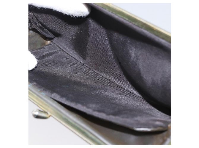 Pochette Gamaguchi in tela Trotter Christian Dior Navy Oro Auth BA10970 D'oro Blu navy - vista 12