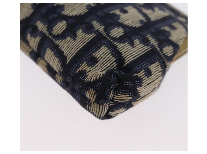 Pochette Gamaguchi in tela Trotter Christian Dior Navy Oro Auth BA10970 D'oro Blu navy - vista 14