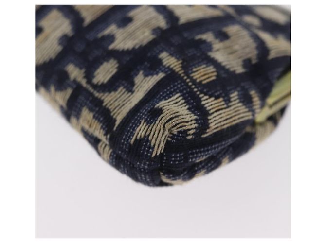 Pochette Gamaguchi in tela Trotter Christian Dior Navy Oro Auth BA10970 D'oro Blu navy - vista 16