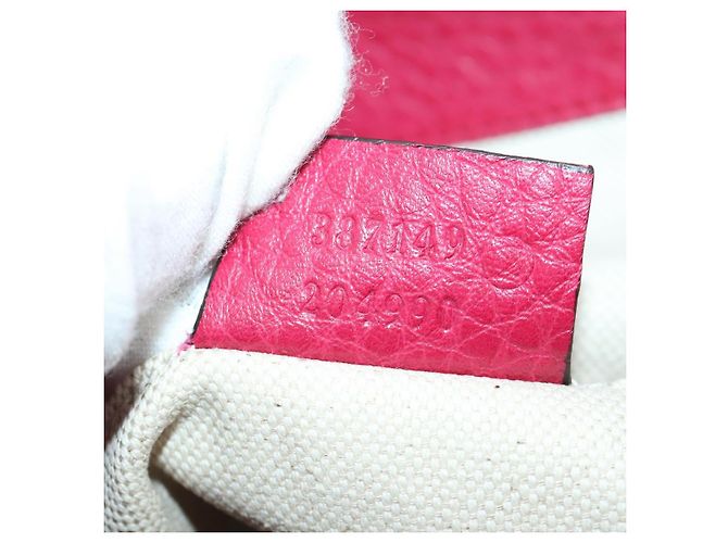 GUCCI Bamboo Backpack Leather Pink Silver 387149 Auth 171479V Silvery - view 11