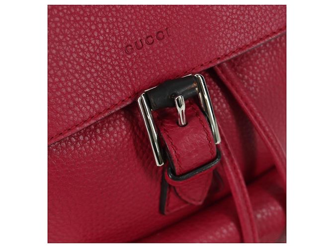 GUCCI Bamboo Backpack Leather Pink Silver 387149 Auth 171479V Silvery - view 25