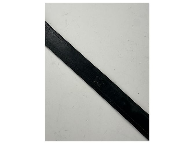 Vintage Gucci Ophidia Monogramm Leder Gürtel Grau Schwarz - Ansicht 3
