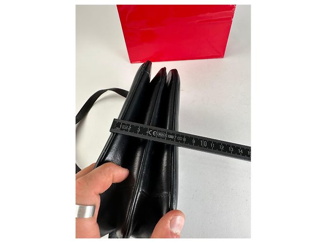 Céline Vintage Celine Leder Schultertasche Schwarz - Ansicht 12