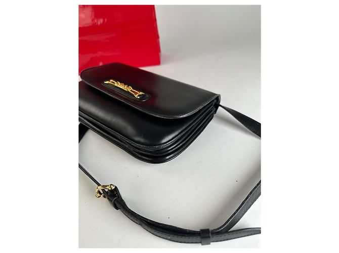 Céline Vintage Celine Leder Schultertasche Schwarz - Ansicht 7