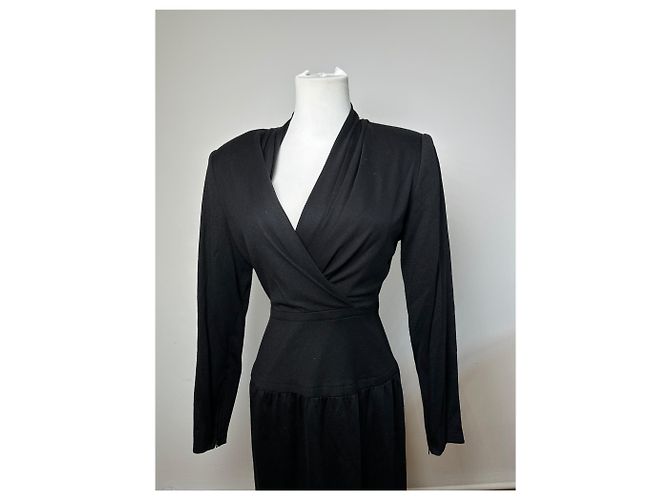 Robe en Laine Vintage Givenchy M Noir - vue 14