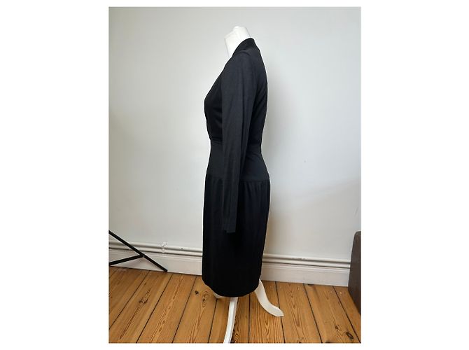 Robe en Laine Vintage Givenchy M Noir - vue 2
