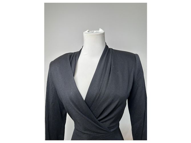 Robe en Laine Vintage Givenchy M Noir - vue 8