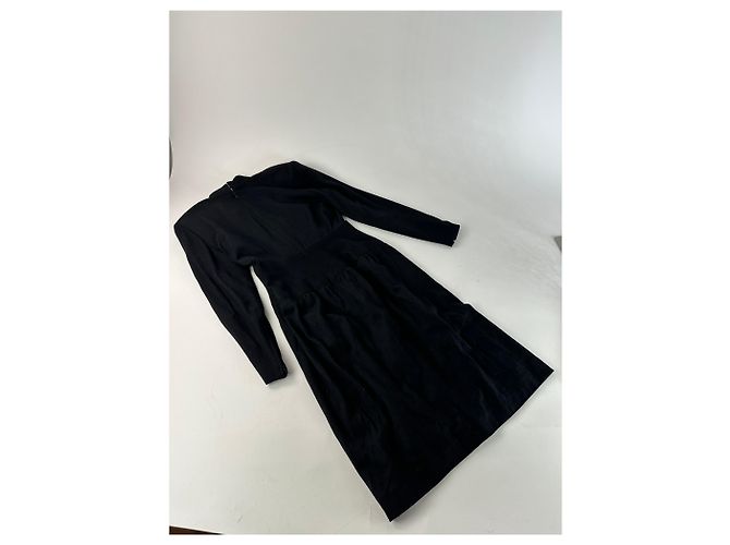 Robe en Laine Vintage Givenchy M Noir - vue 9