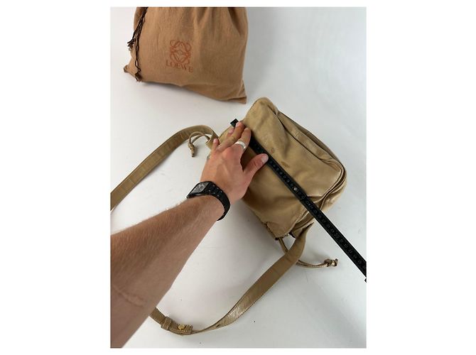 Vintage Loewe Madrid Leder Schultertasche Beige - Ansicht 11
