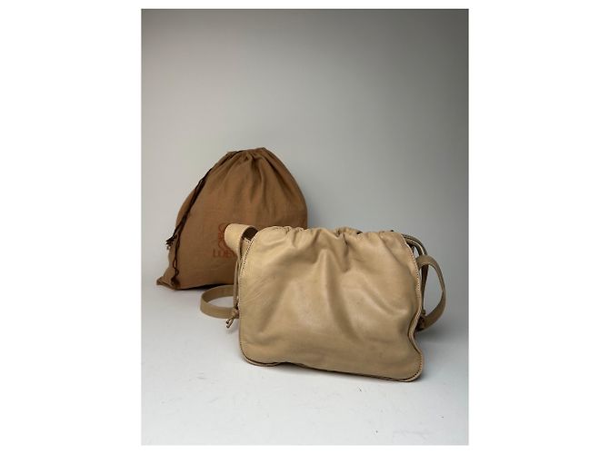 Vintage Loewe Madrid Leder Schultertasche Beige - Ansicht 2